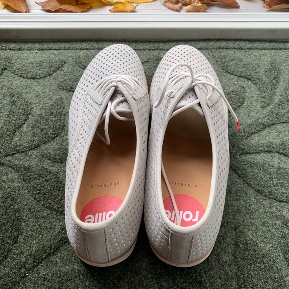 Rollie women’s grey Derby Punch suede sneakers NWOT size 41 - Picture 3 of 5